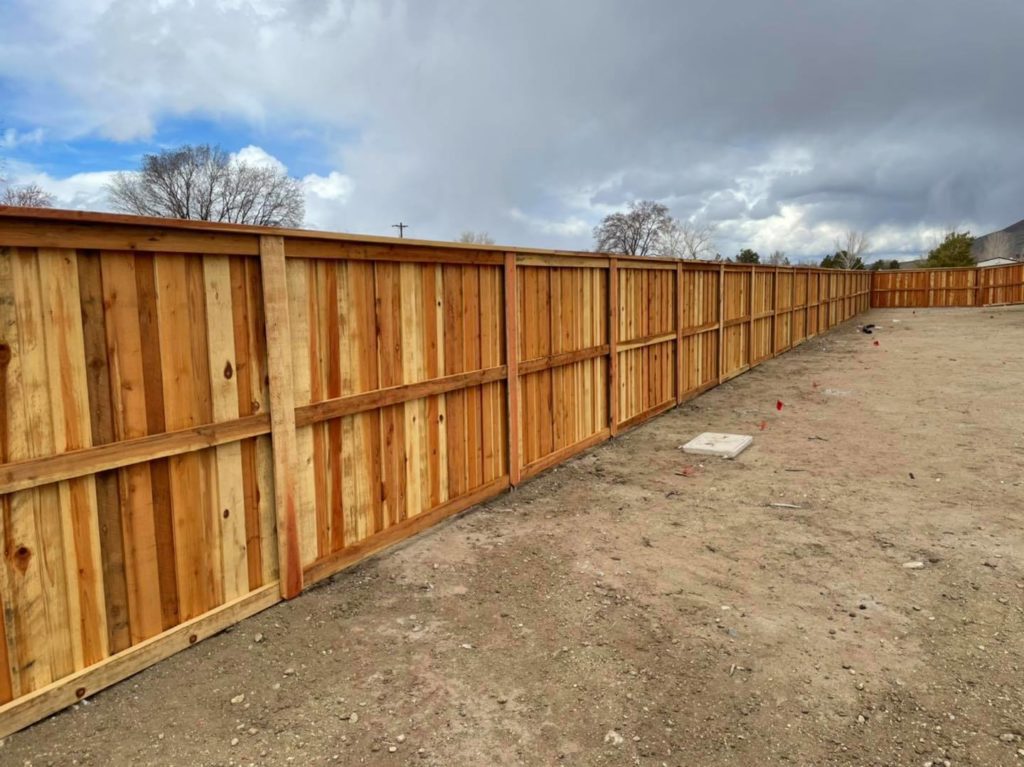 Wood fence built by JP Fence in Reno, NV.